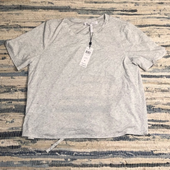 NWT BCBGeneration Tie-Back T-Shirt (Heather Grey) - Picture 3 of 3